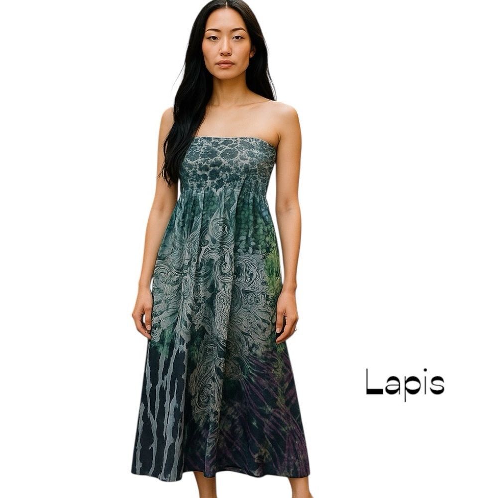 Anthropologie Lapis Green Boho Hippie Festival Dress/Maxi Skirt NWOT One Size